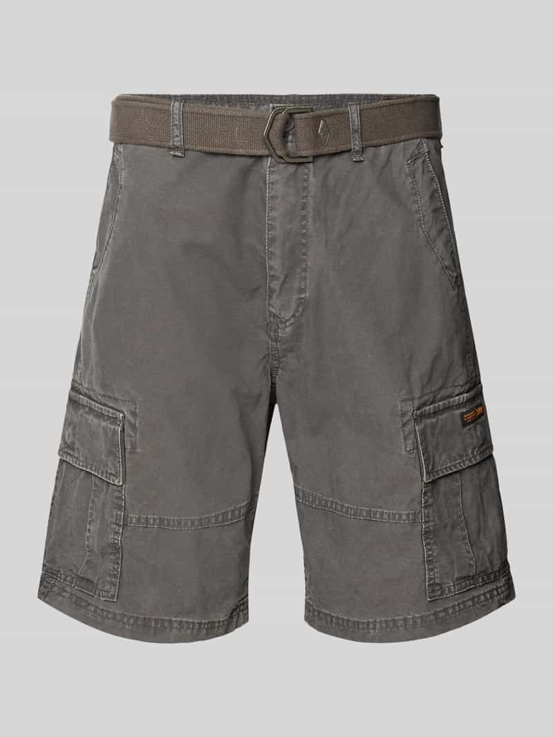 Superdry Korte regular fit cargobroek met riem