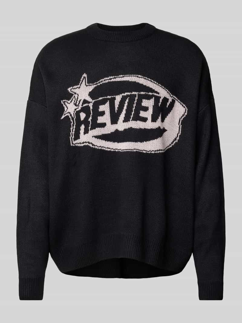 REVIEW Gebreide pullover met labelprint