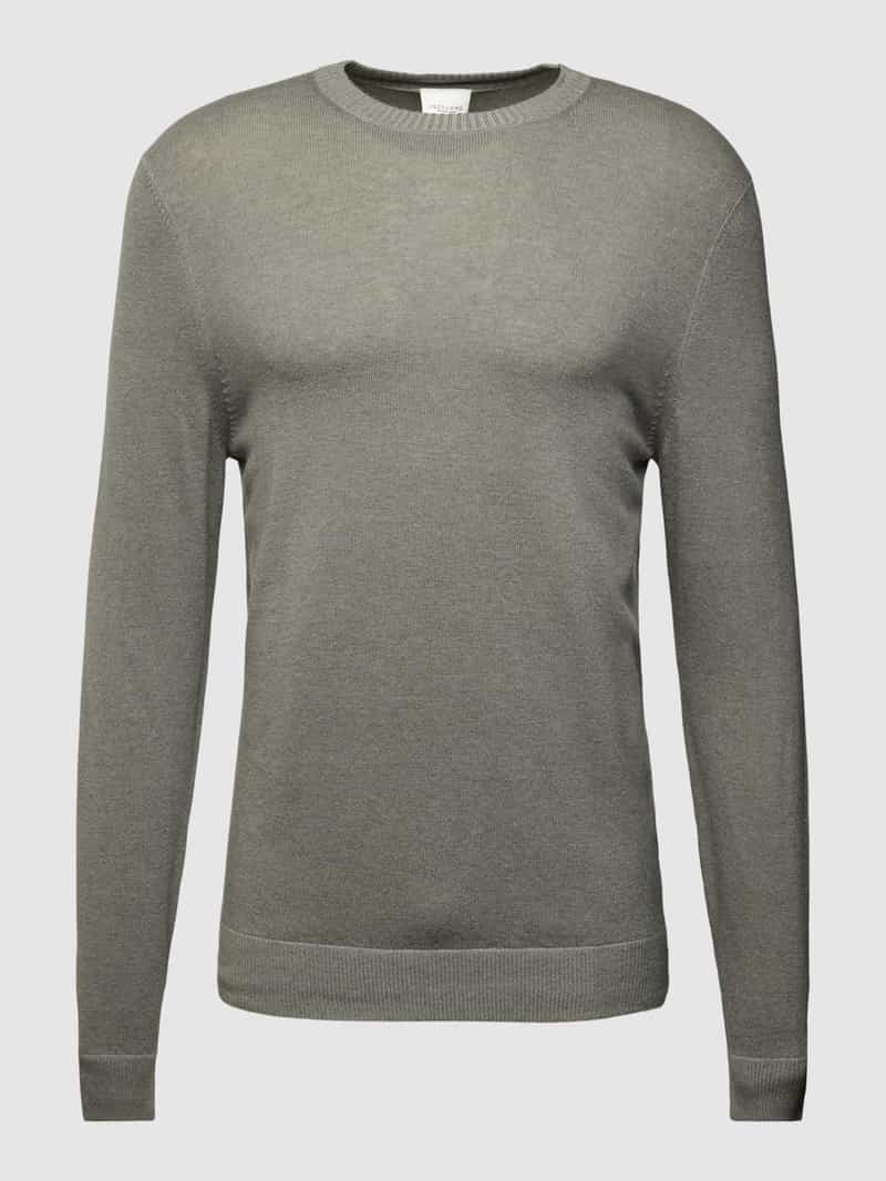 Profuomo Gebreide pullover in gemêleerde look