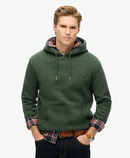 Superdry Mannen Essential Logo Hoodie Groen