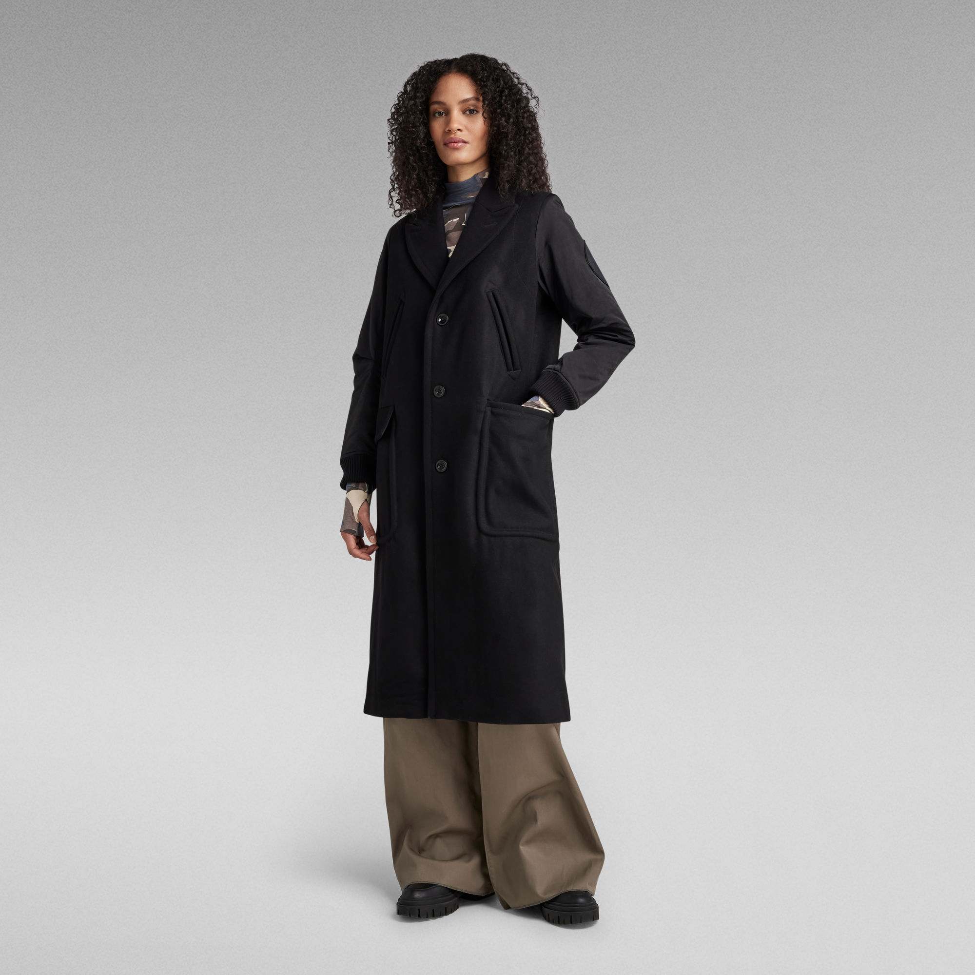 G-Star RAW Wool Long Coat - Zwart - Dames