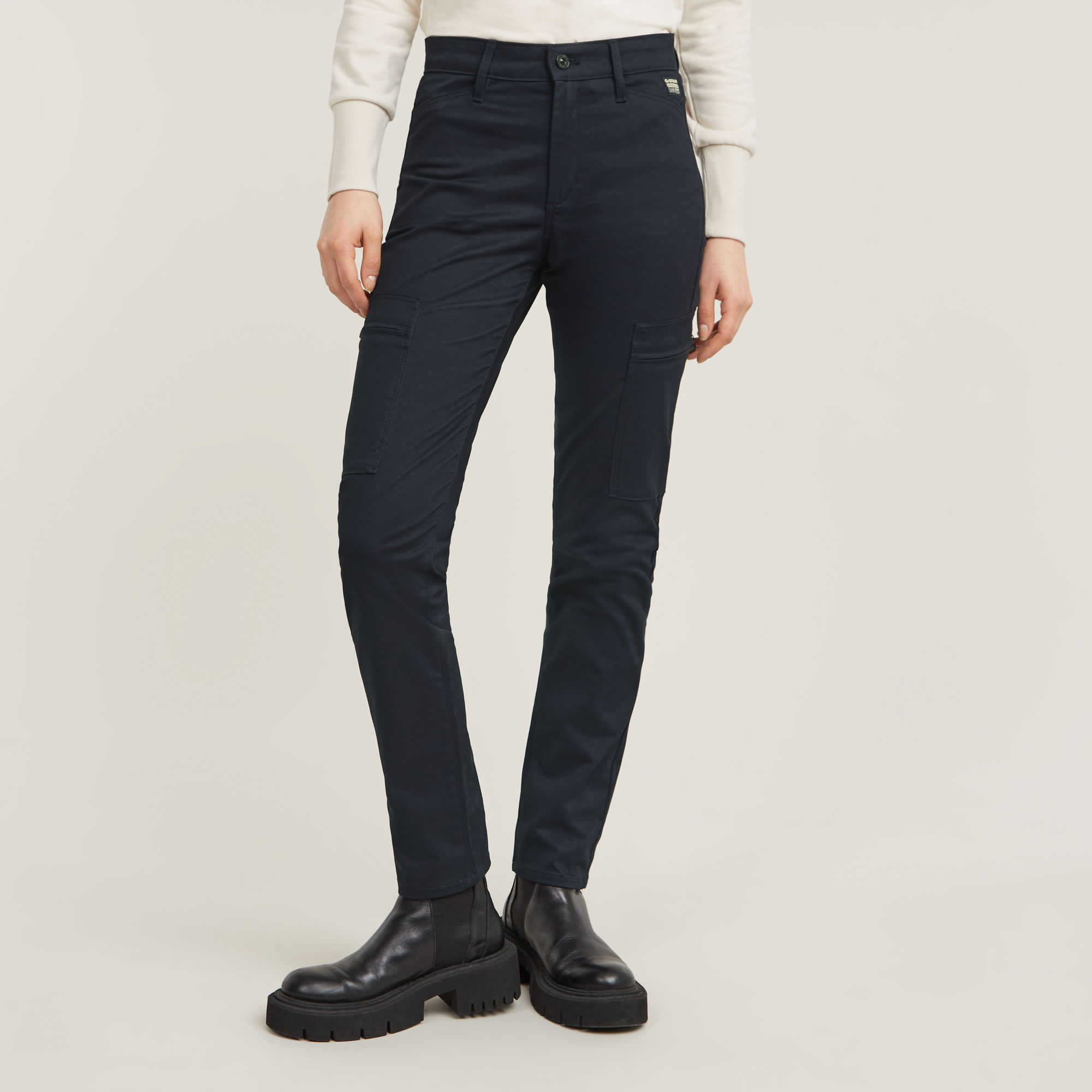 G-Star RAW Skinny Cargo Broek 2.0 - Donkerblauw - Dames