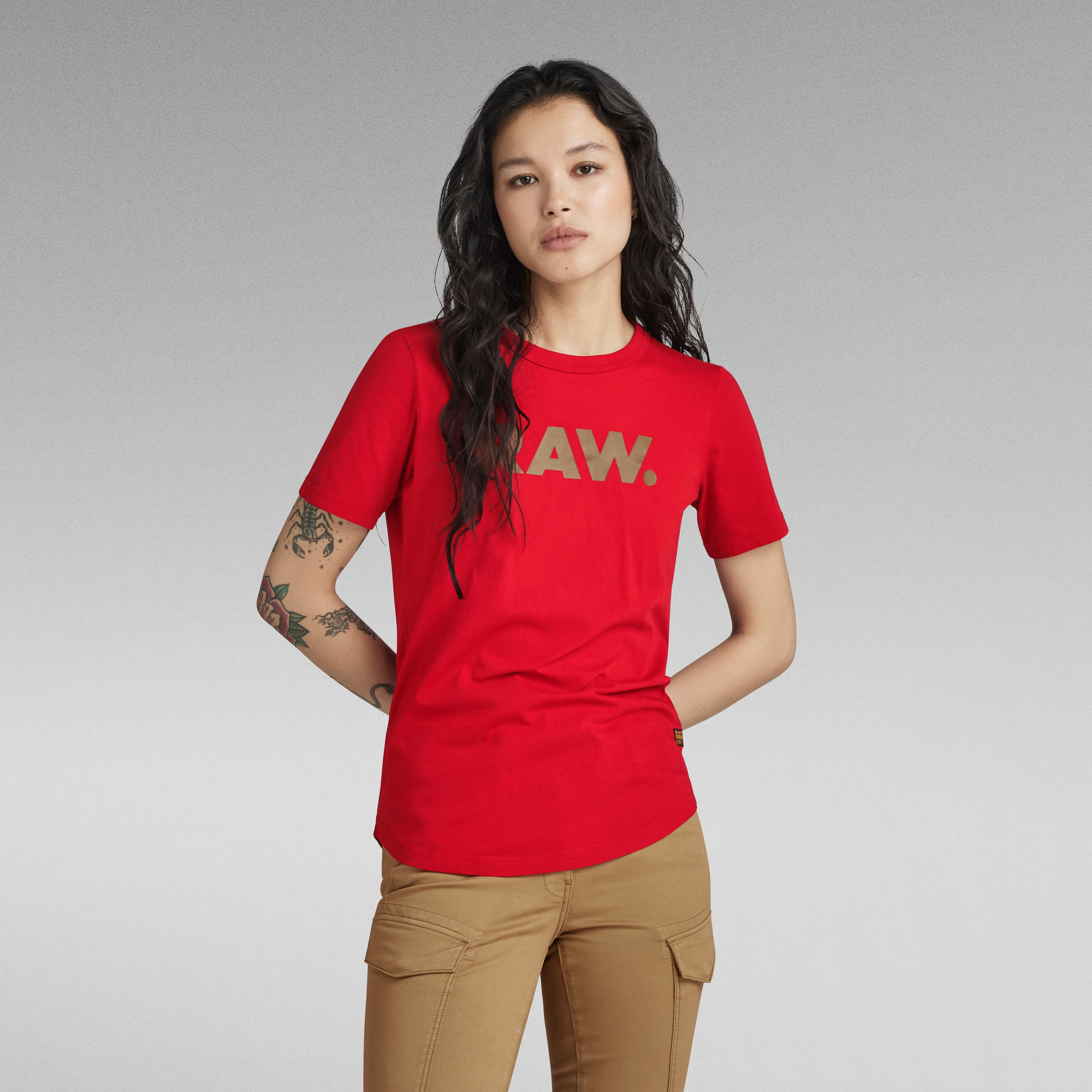 G-Star RAW RAW. Slim Top - Rood - Dames