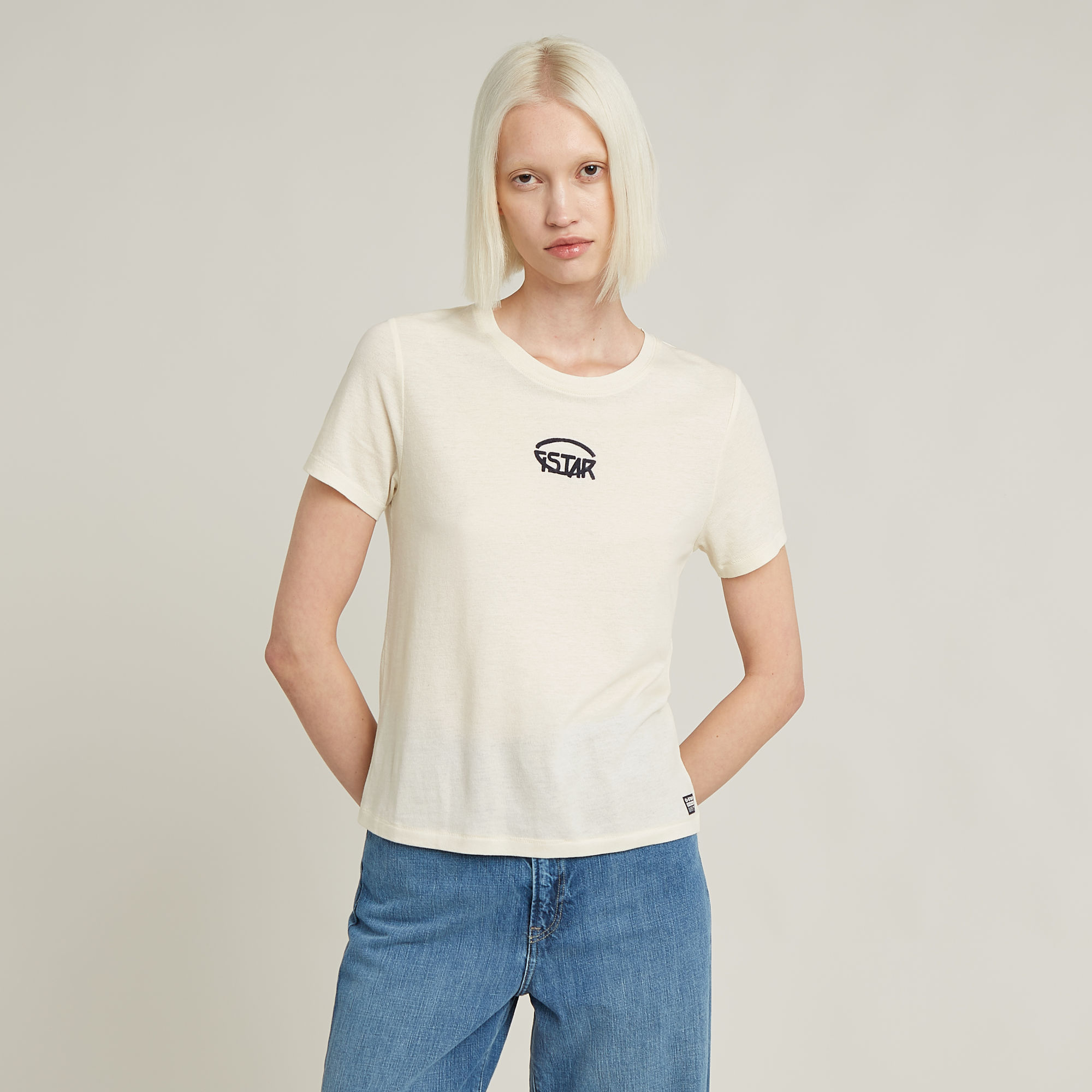 G-Star RAW Small Center Logo Top - Wit - Dames