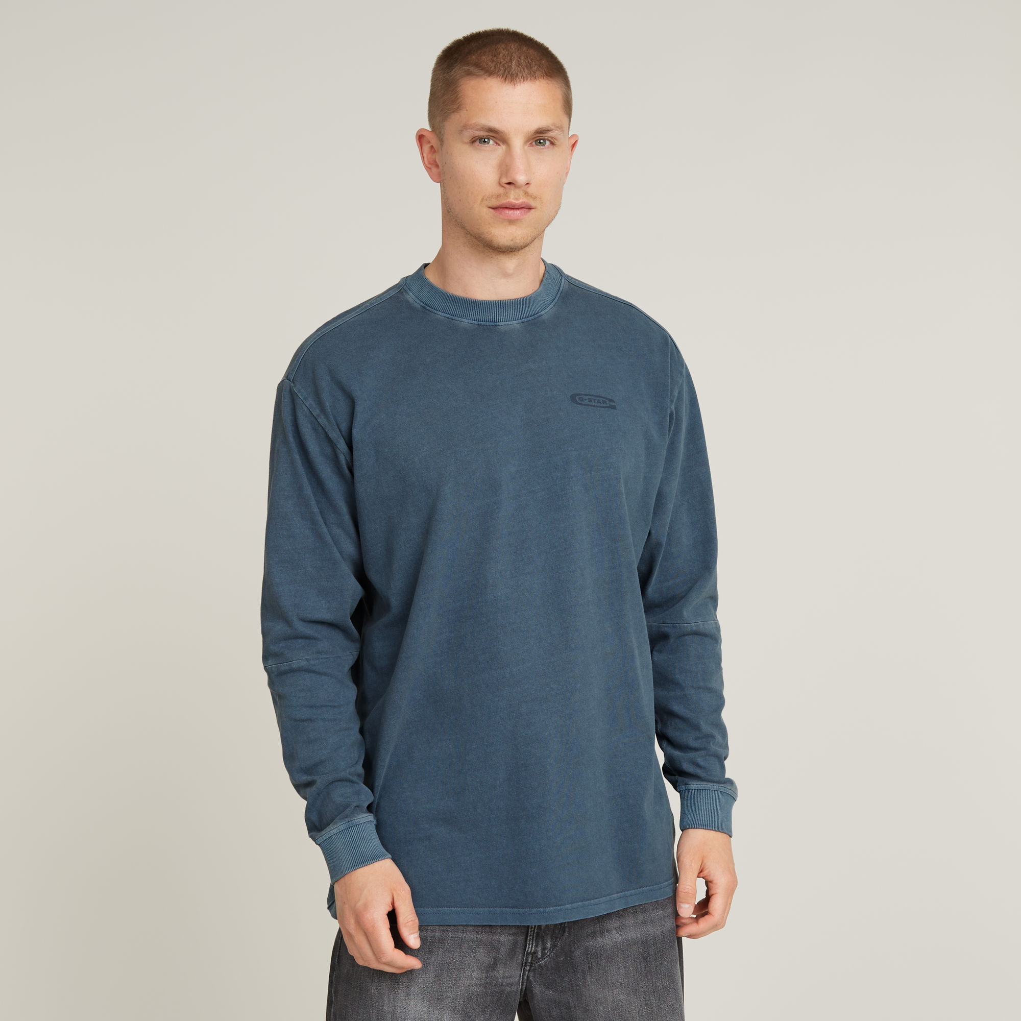 G-Star RAW Pigment Dye Loose T-Shirt - Midden blauw - Heren