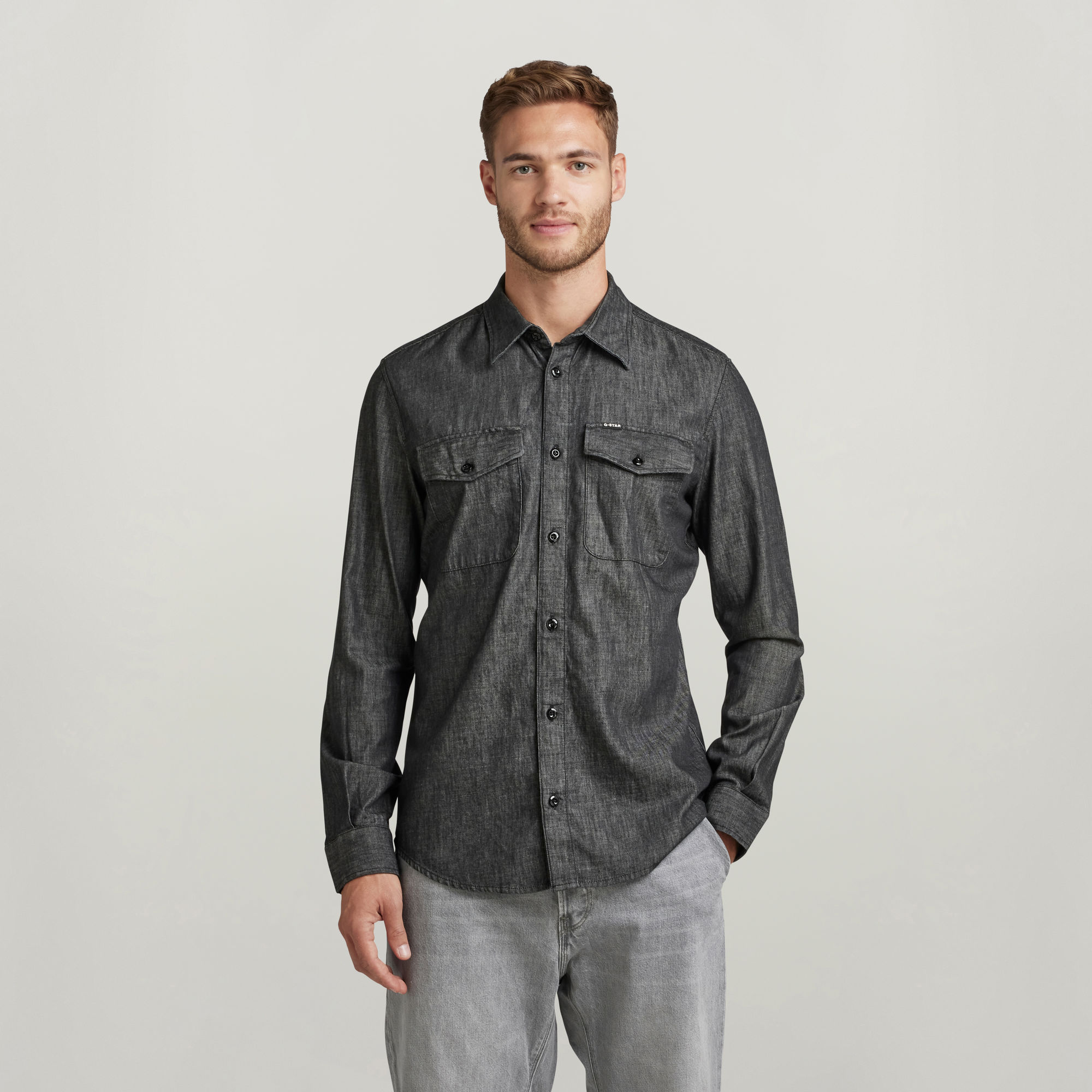 G-Star RAW Marine Slim Shirt - Zwart - Heren