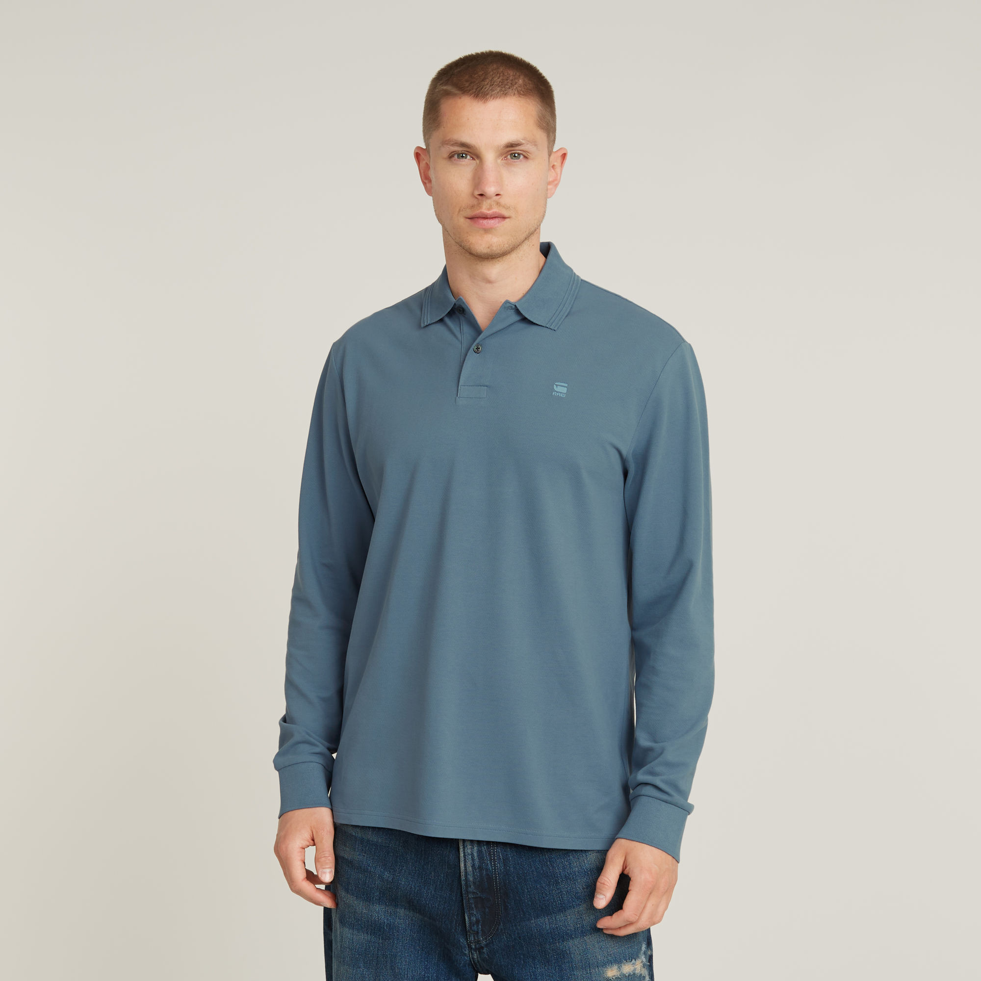 G-Star RAW Dunda Core Polo - Midden blauw - Heren