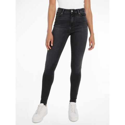 Tommy Hilfiger Skinny fit jeans HARLEM U SKINNY HW CAL met -logobadge