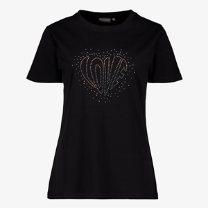 TwoDay dames T-shirt met strass steentjes