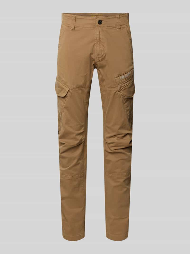 PME Legend Slim fit cargobroek met labeldetail, model 'NORDROP'