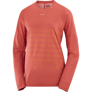 Salomon Sense aero ls tee gfx dames - BRUIN - Dames