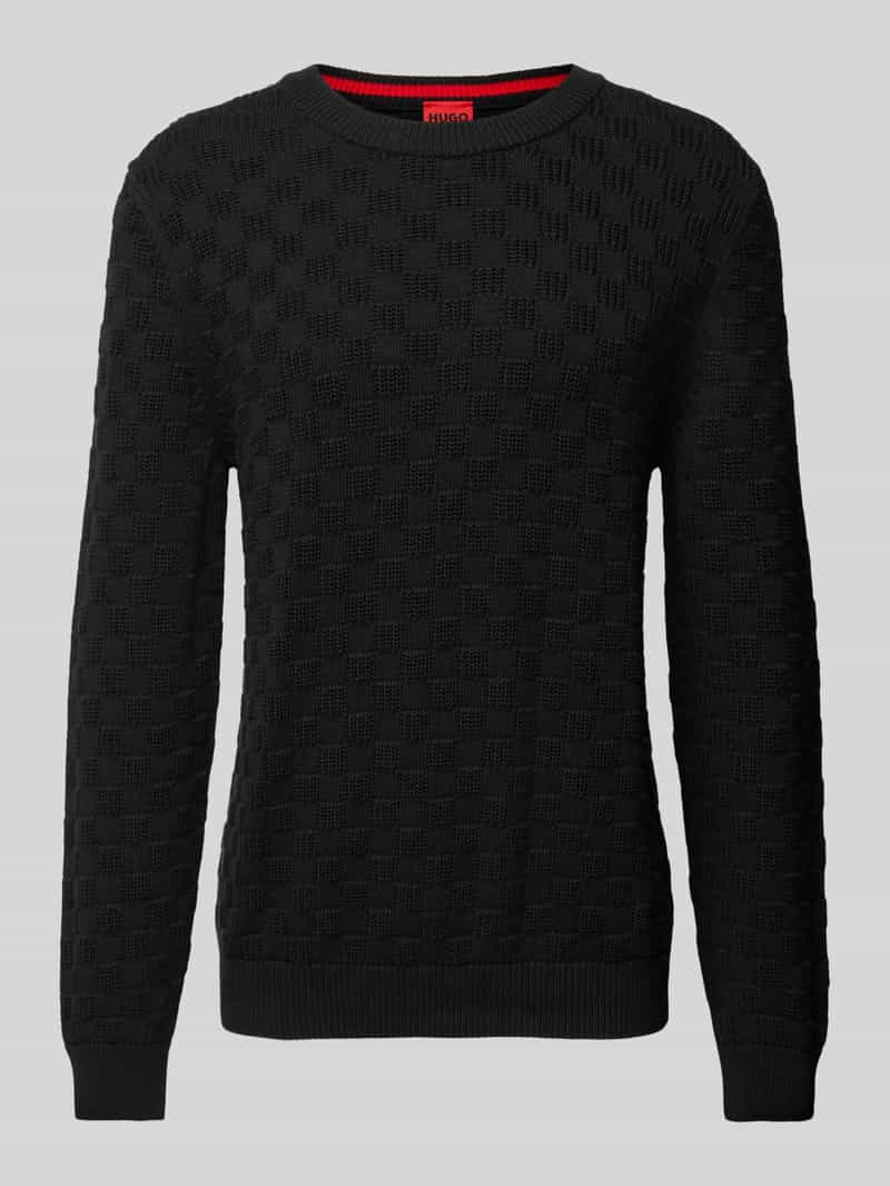 HUGO Gebreide pullover met ronde hals, model 'Selio'