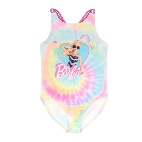 Barbie Tie Dye badpak uit één stuk 4-5 Years roze/blauw