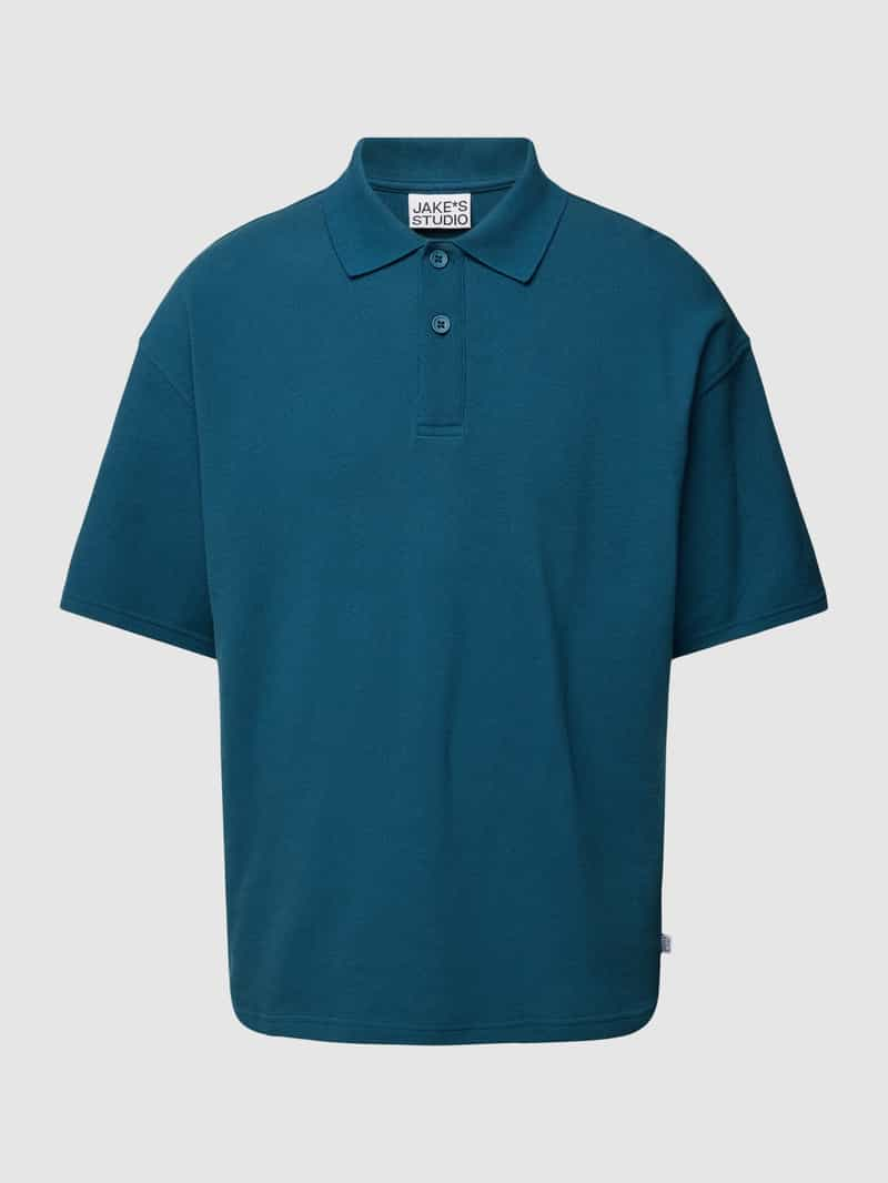 JAKE*S STUDIO MEN Poloshirt met extra brede schouders