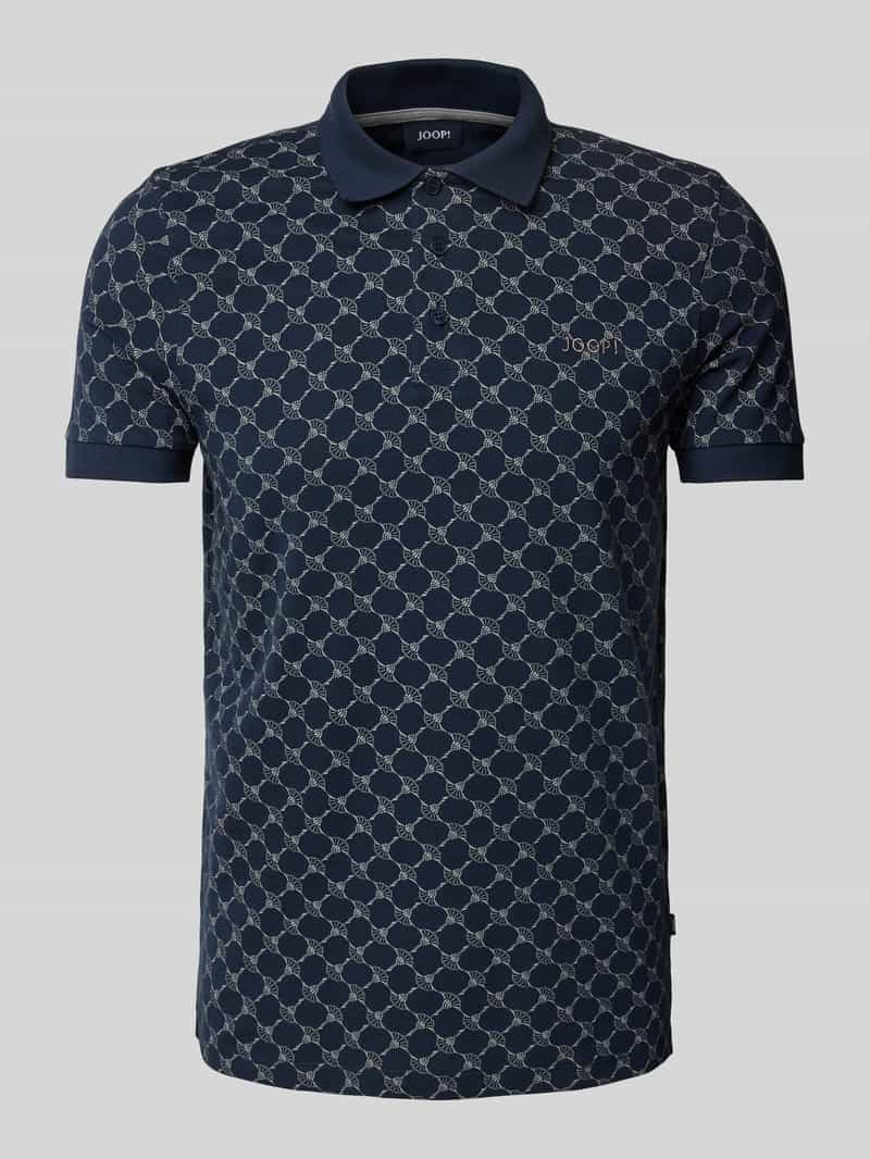 JOOP! Collection Regular fit poloshirt met all-over logoprint, model 'Paigam'