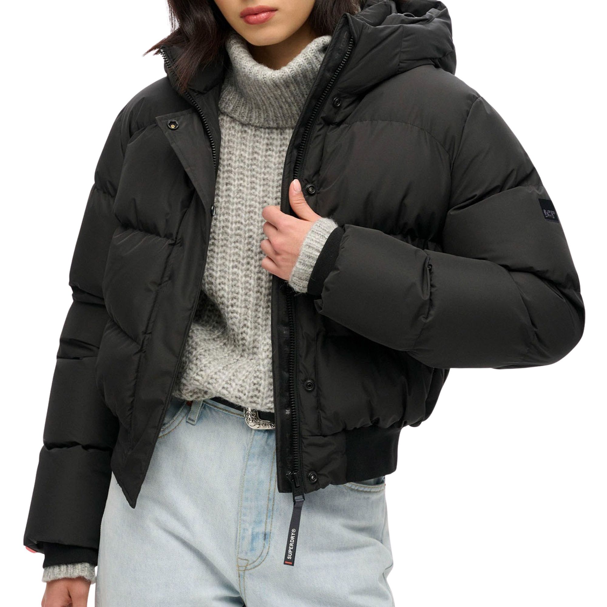 Superdry Hooded Sports Puffer Bomber Winterjas Dames