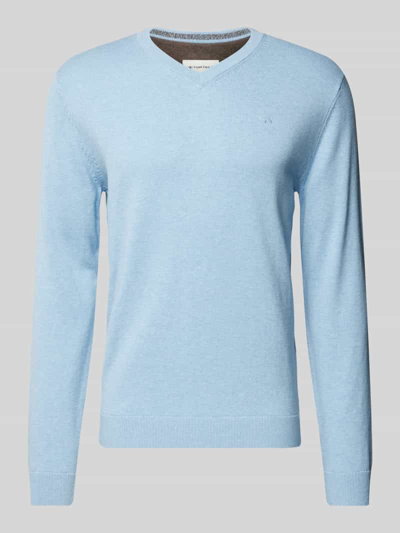 Tom Tailor Regular fit gebreide pullover met V-hals