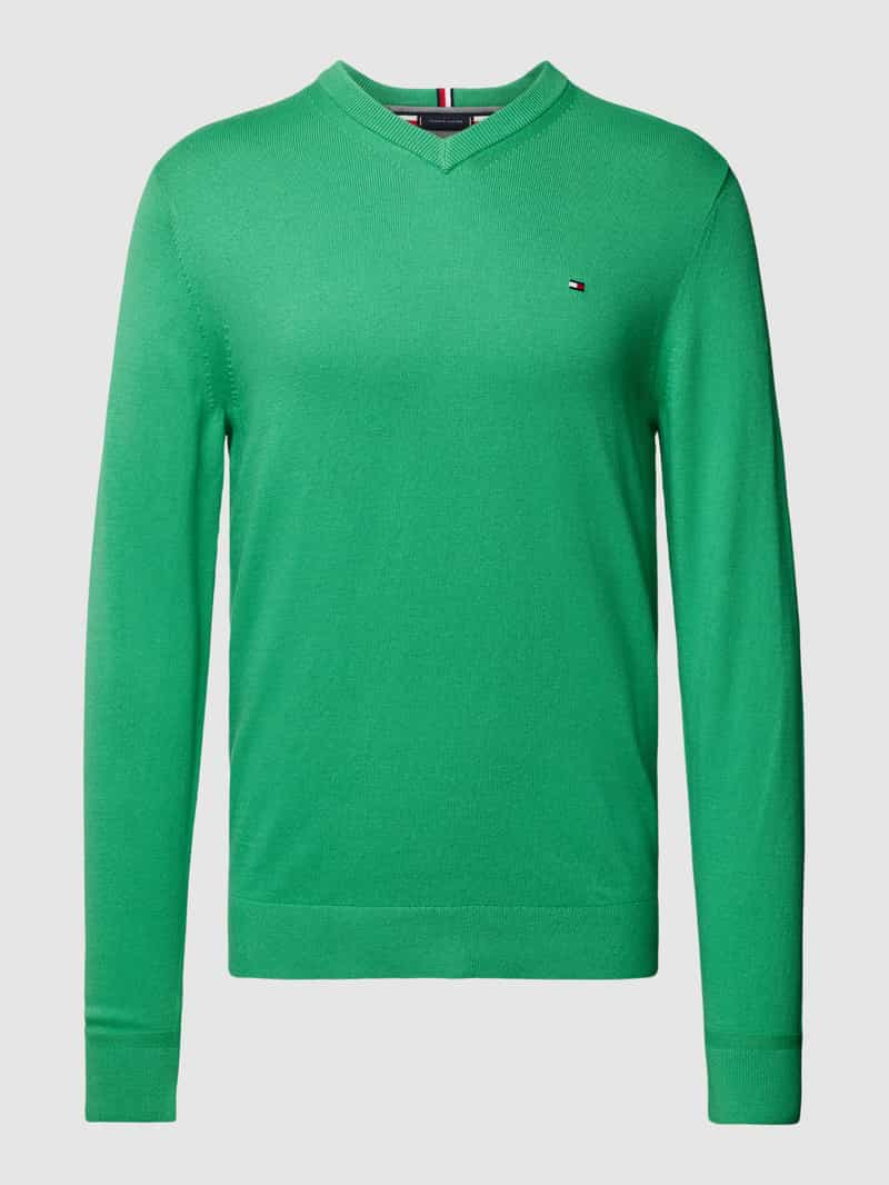 Tommy Hilfiger Gebreide pullover met V-hals, model 'PIMA'