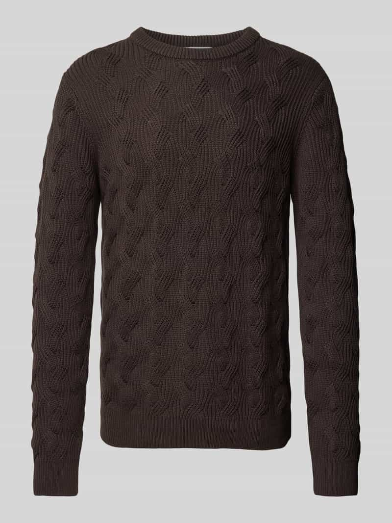 Selected Homme Gebreide pullover met structuurmotief, model 'CALLIS'