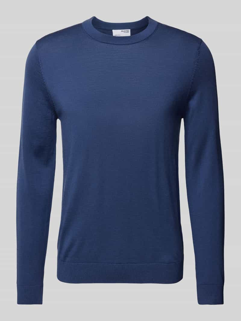 Selected Homme Gebreide pullover met ribboorden, model 'TRAY'