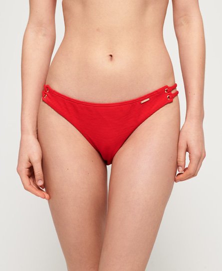 Superdry Vrouwen Alice Bikinibroekje met Textuur Rood