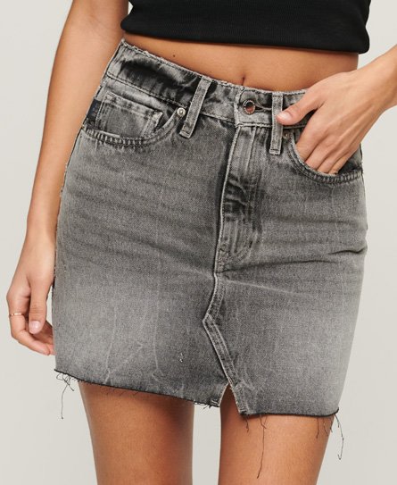 Superdry Vrouwen Vintage Denim Minirok Zwart