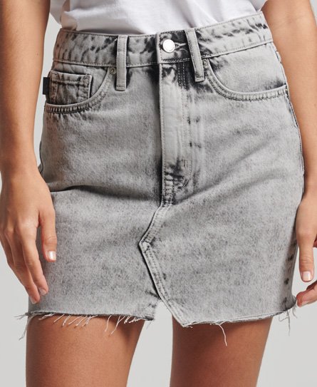 Superdry Female Vintage Denim Minirok Grijs