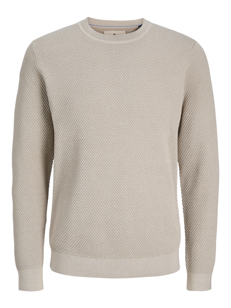 Jack & Jones jprblunoah knit crew neck bf ln 12265328 feather gray