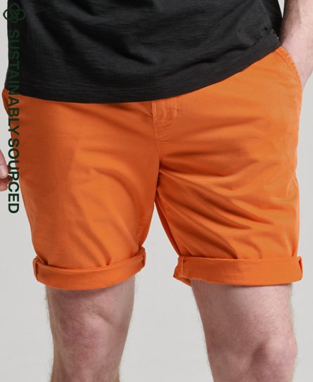 Superdry Male Core Chinoshort van Biologisch Katoen Oranje