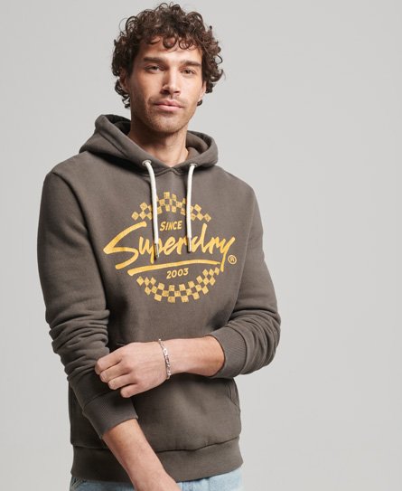 Superdry Mannen Vintage Shapers & Makers Hoodie Zwart