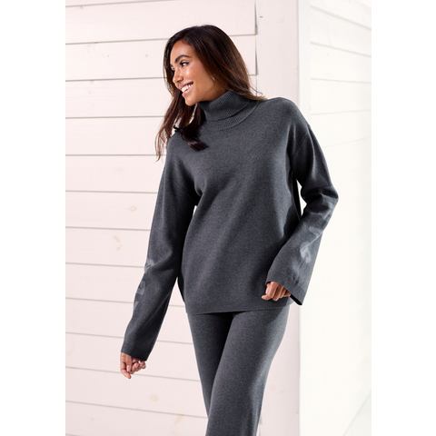 Elbsand Sweater Coltrui - Lounget-shirt van zacht breiwerk, loungewear