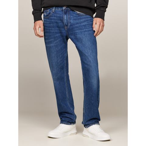 TOMMY JEANS Regular fit jeans RYAN RGLR STRGHT met gestempeld logo