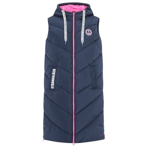 Zwillingsherz Bodywarmer Strandgeluk met zijritsen, contrast-rits