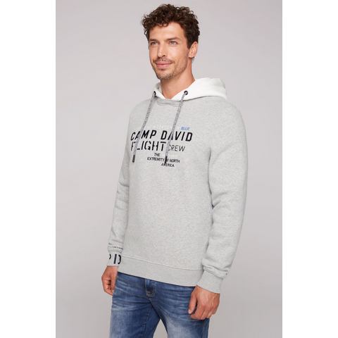 CAMP DAVID Hoodie met frontprint