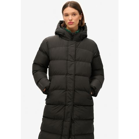 Superdry Gewatteerde jas HOODED LONGLINE SPORTS PUFFER