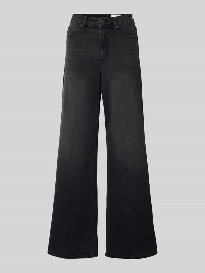 S.Oliver RED LABEL Regular fit high rise jeans met wijde pijpen, model 'SURI'