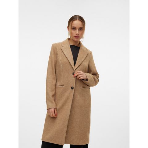 Vero Moda Lange jas VMBLAZA HERINGBONE LONG WOOL COAT GA BOO