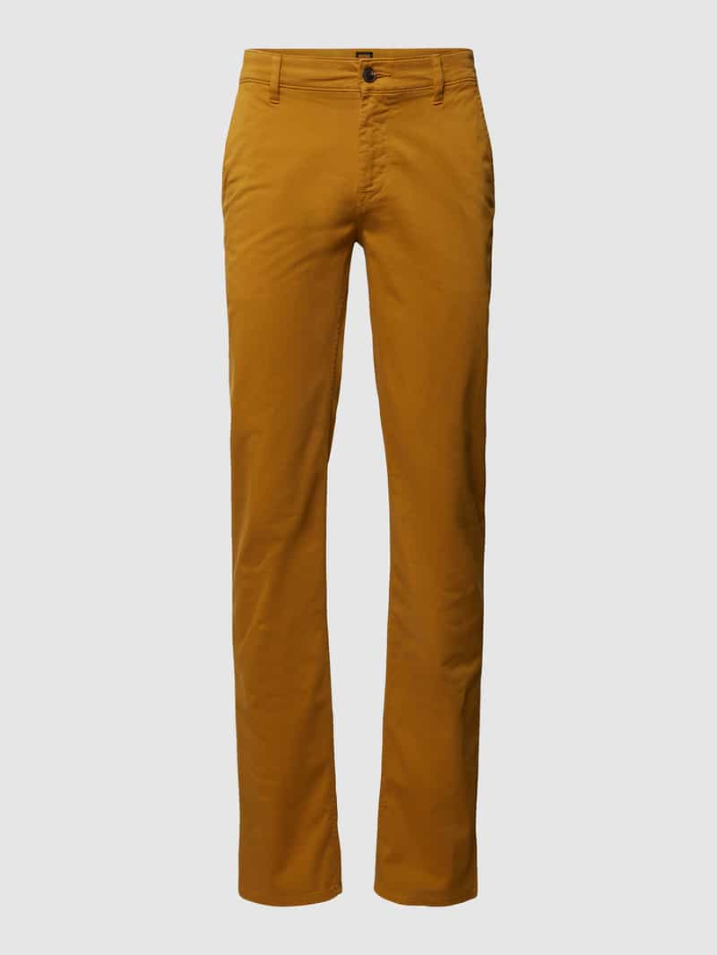 Boss Orange Slim fit chino met labelpatch, model 'Schino'