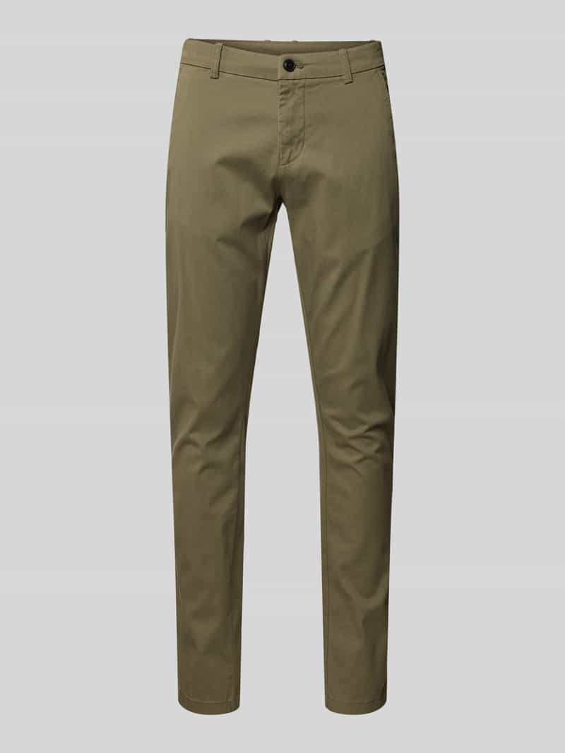 Lindbergh Slim fit chino met achterzakken