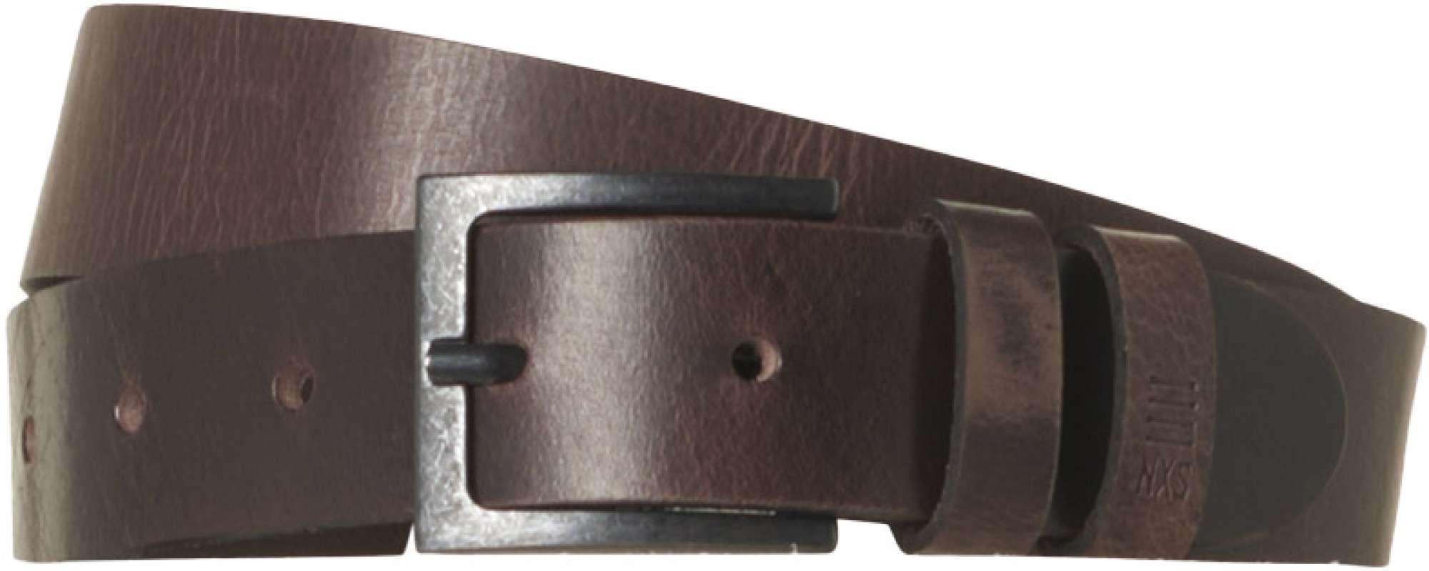 No Excess Belt leather buckle dark brown