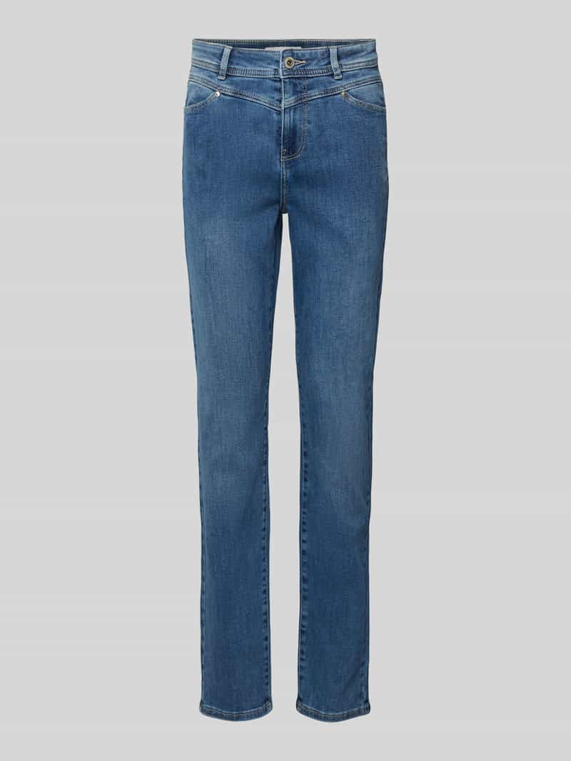 Christian Berg Woman Slim fit jeans met riemlussen