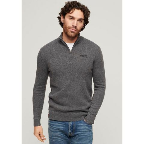 Superdry Gebreide trui ESSENTIAL EMB KNIT HALF ZIP