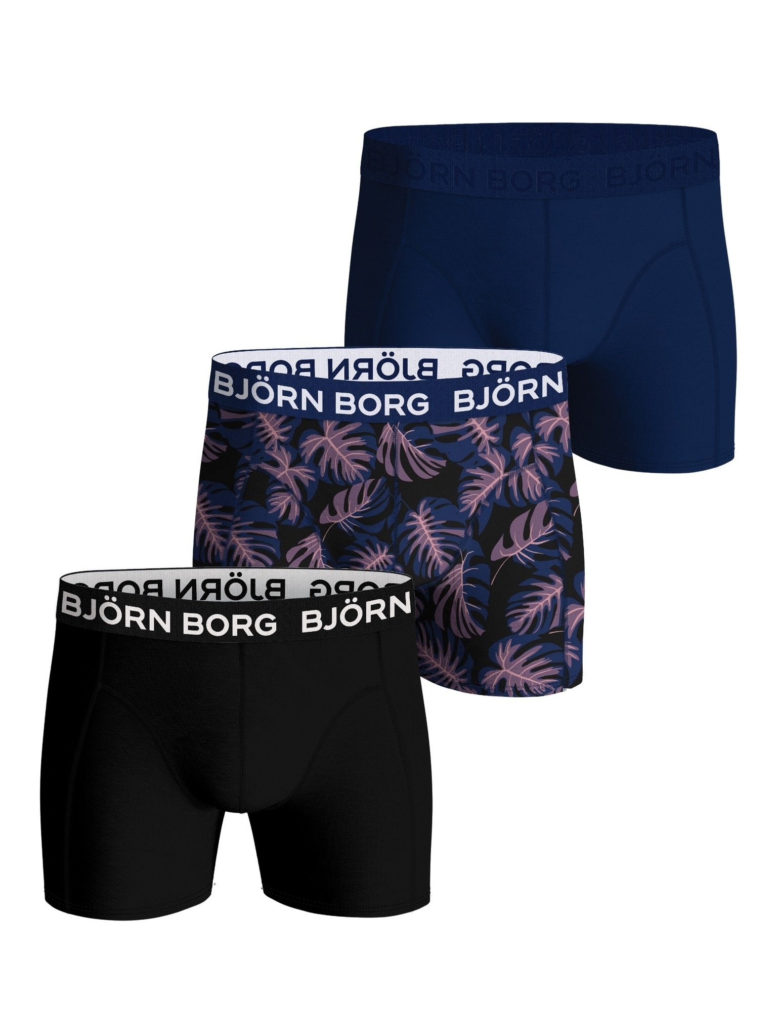 Bjorn Borg 3-Pack jongens boxershort - Blue/Purple