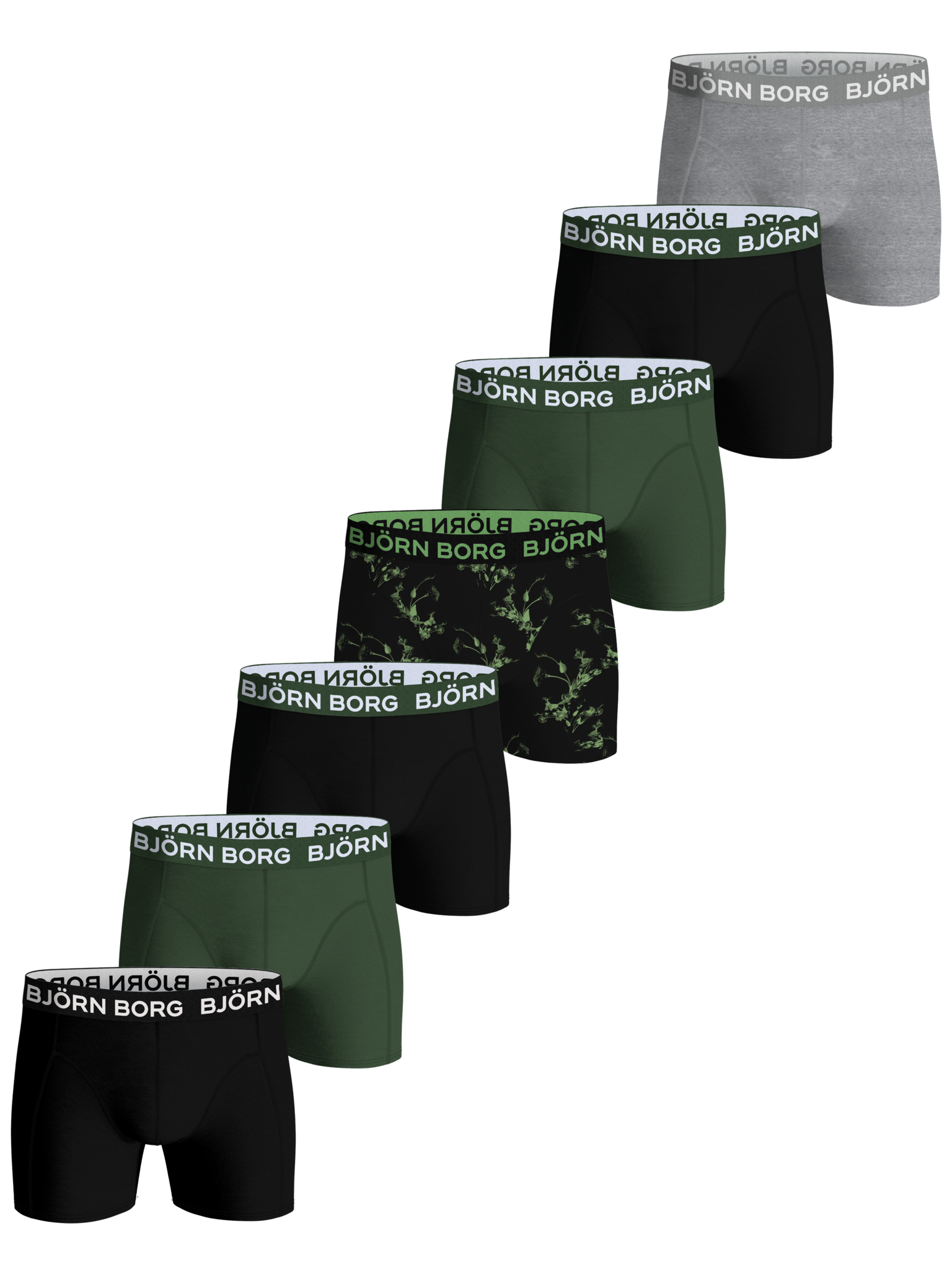 Bjorn Borg 7-Pack jongens boxershorts - Green Light