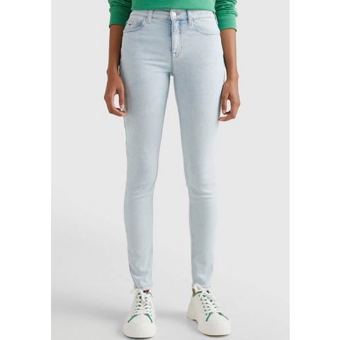 TOMMY JEANS Skinny fit jeans Nora met  label en juk op de rug