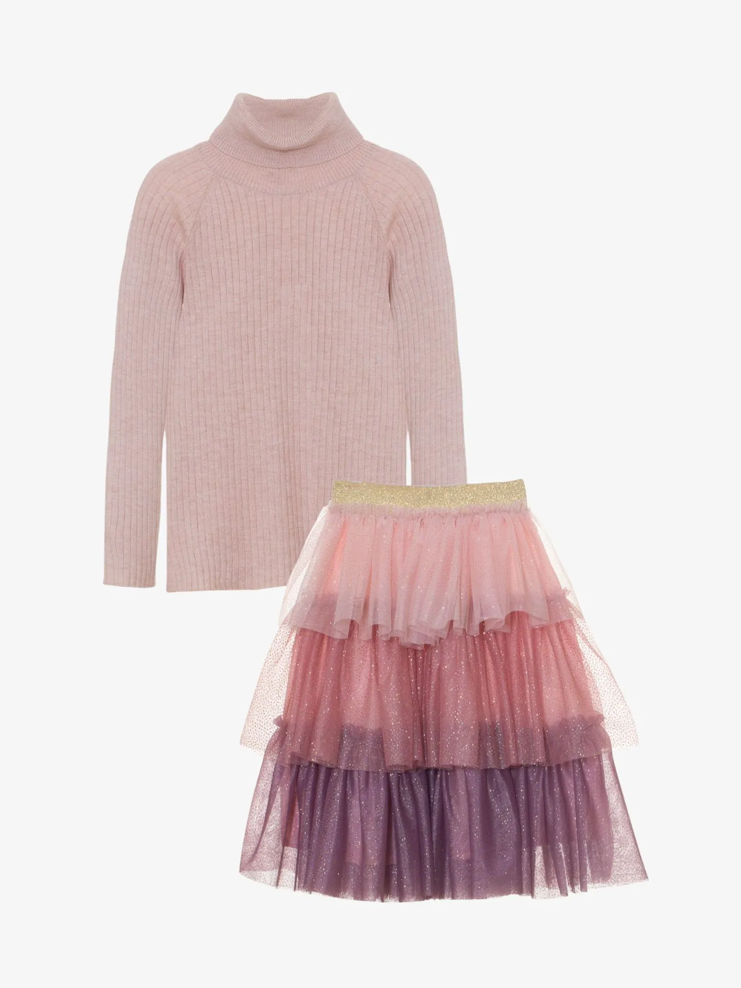 Patachou Meisjes set tulle rok roze