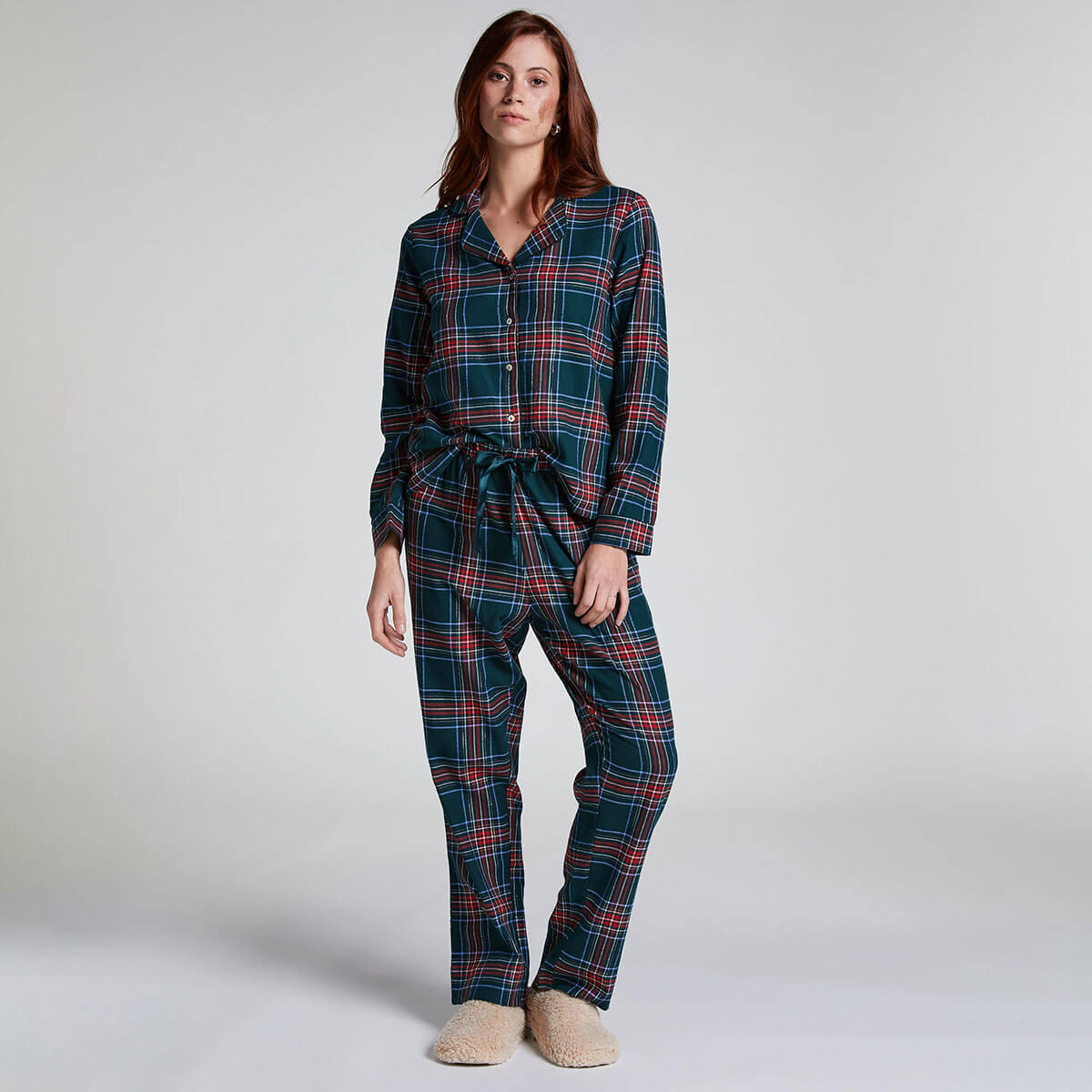 Hunkemöller Flannel Twill pyjama's, groen