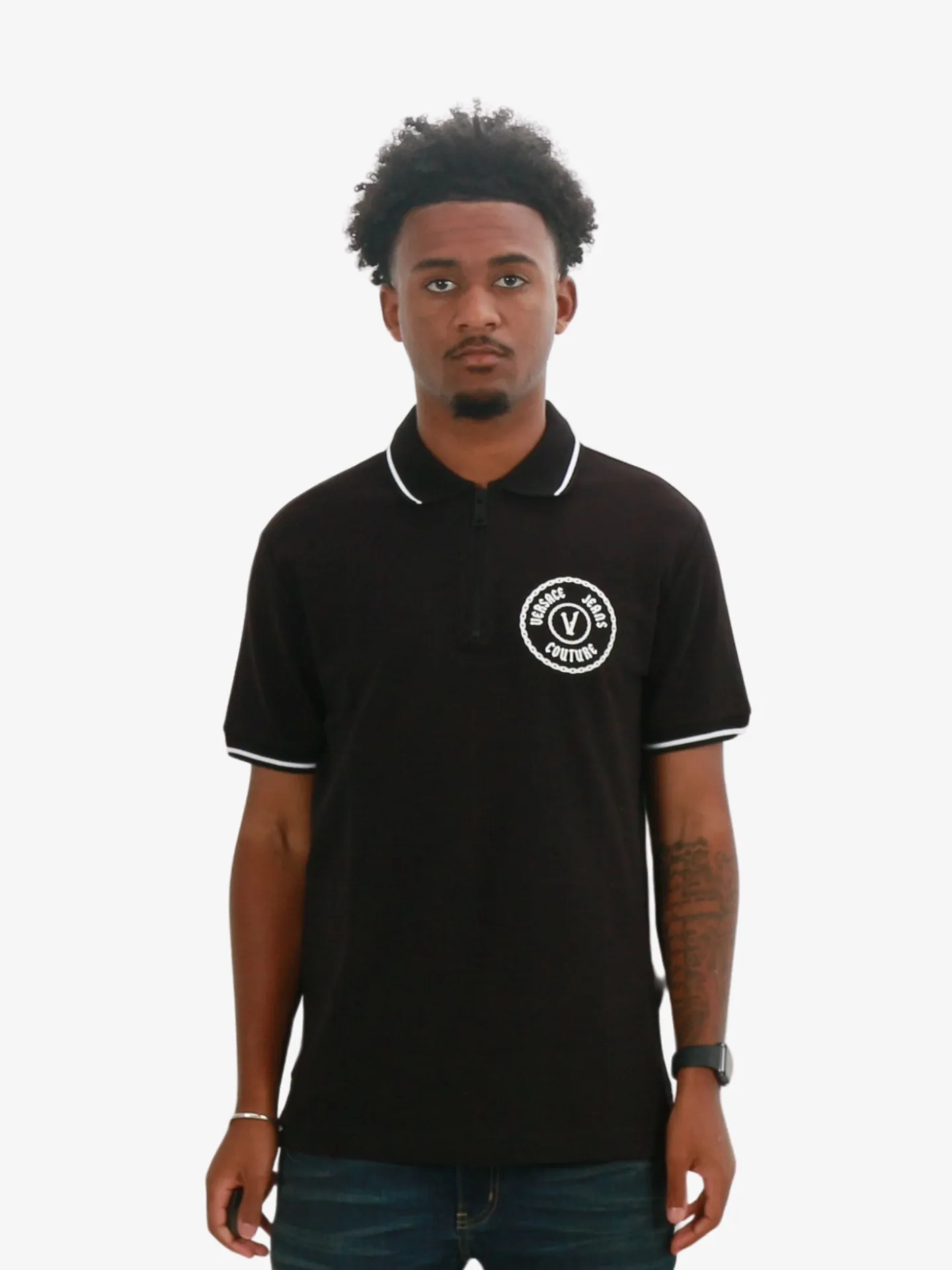 Versace Jeans Heren polo zwart