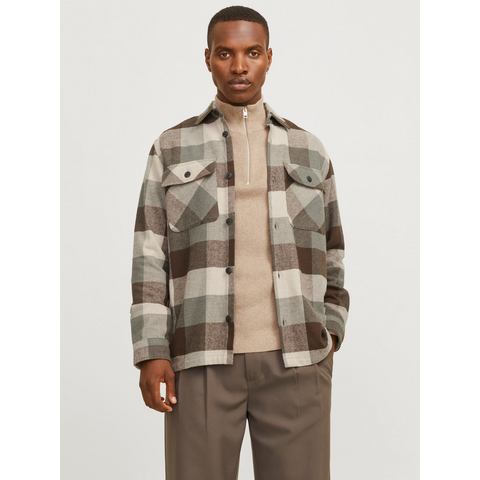 Jack & Jones Overhemd met lange mouwen JPRRAYMOND MELANGE CHECK LS OVERSHIRT SN