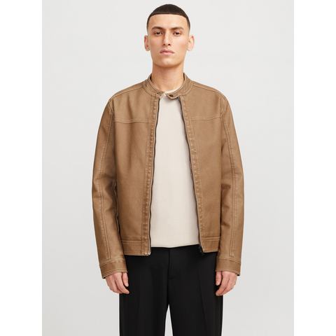 Jack & Jones Imitatieleren jack JJEWARNER WASHED PU JACKET NOOS